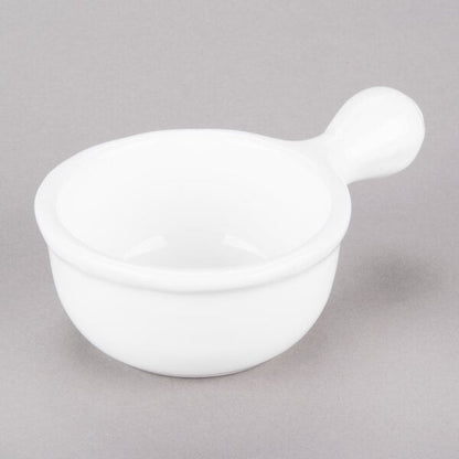 Tablecraft CW3370W 8 oz. White Cast Serving Bowl w/ Handle – item 8083370DW image 2