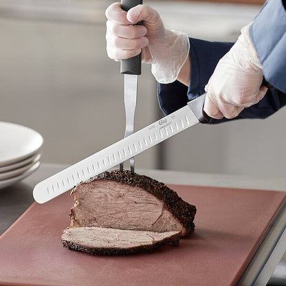 Choice 12" Granton Edge Slicing Knife w/ Black Handle – item 220KBSLCGE12 image 2