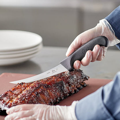 Choice 6" Curved Flexible Boning Knife w/ Black Handle – item 220KBBONC6FX image 2