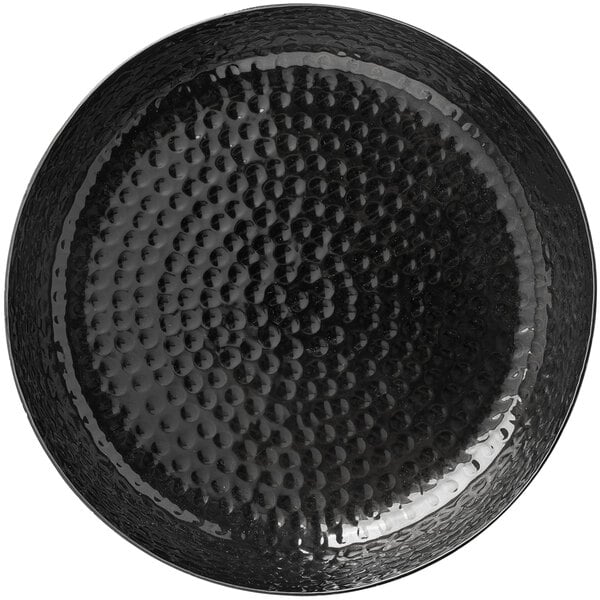 Tablecraft 10736 Crackle 8 1/2" Black Serving Platter – item 80810736