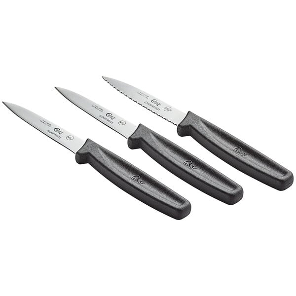 Choice 3 1/4" Paring Knife Set w/ 1 Serrated & 2 Smooth – item 220KBPARVPK3