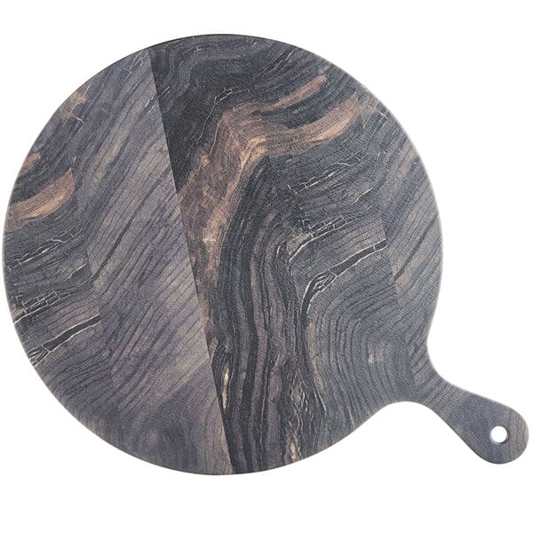 Tablecraft Barnwood 12 1/2" Round Faux Wood Cutting Board – item 80810016