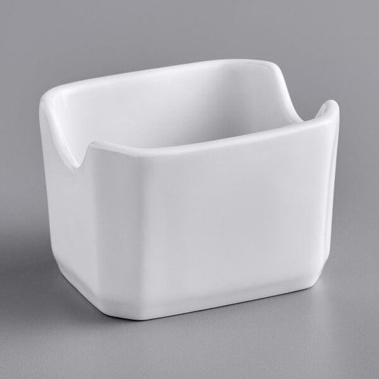 Tuxton 3 1/2" x 2 7/8" Porcelain Sugar Packet Holder – item 303BPQ034