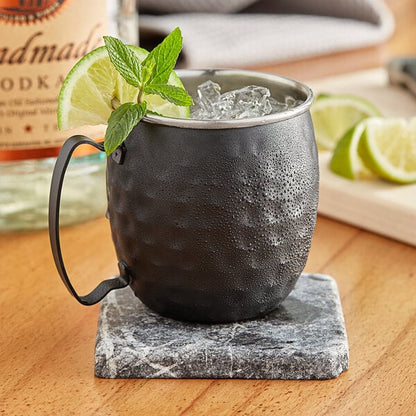 Acopa Alchemy 16 oz. Hammered Black Moscow Mule Mug – item 553BMH16 image 2