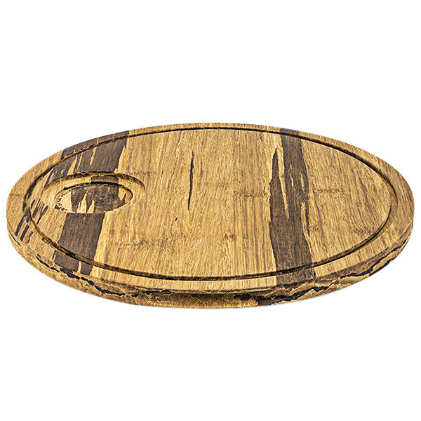 Front of the House 12" Round Crushed Bamboo Serving Board – item 957SPT054MUB