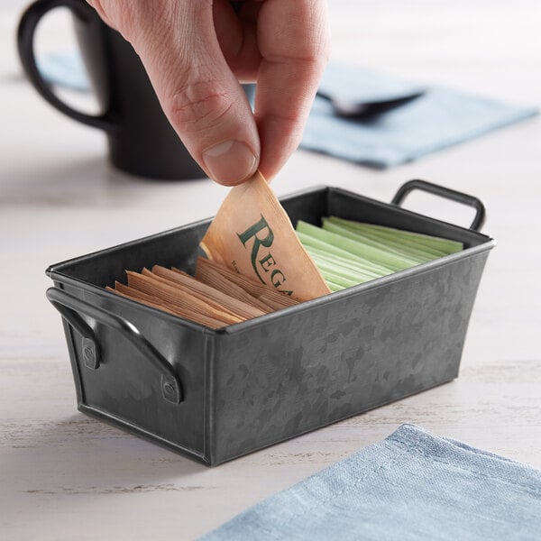 American Metalcraft Black Galvanized Metal Sugar Caddy – item 124DGSP35 image 2