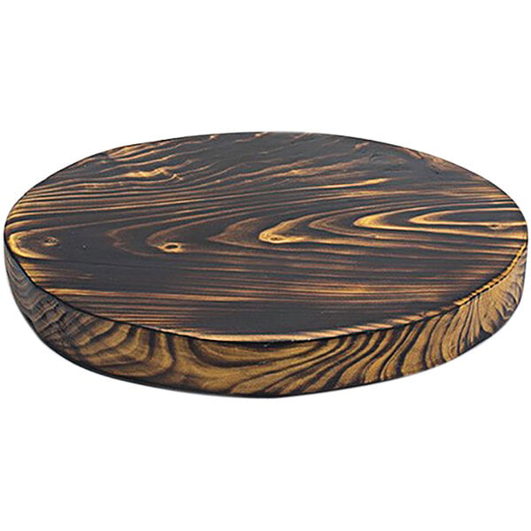 Front of the House ROOT 12" Round Carbon Wood Serving Board – item 957SPT049DWW