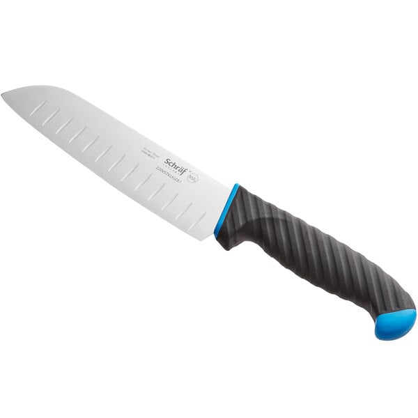Schraf 7" Granton Edge Santoku Knife w/ TPRgrip Handle – item 220VSTKUGEB7