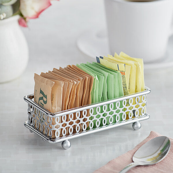 Vollrath WR-1009 Chrome Rectangular Sugar Caddy - 5" x 2" – item 922WR1009 image 2