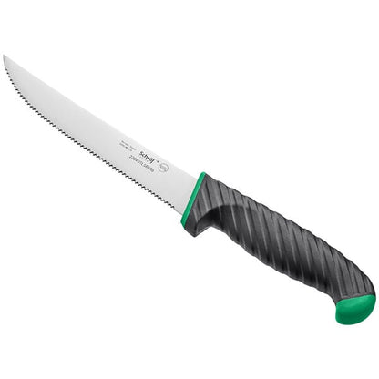 Schraf 6" Serrated Utility Knife w/ TPRgrip Handle – item 220VUTLSRGR6