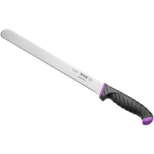Schraf Slicing Knife w/ Purple Allergen-Free TPRgrip Handle – item 220VSLSRPL12