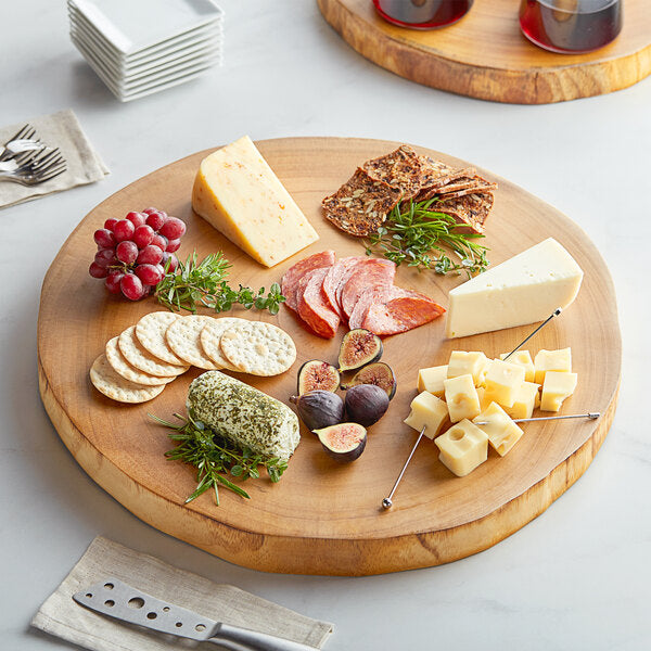 Front of the House ROOT 18" Round Natural Wood Serving Board – item 957SPT057NAW
