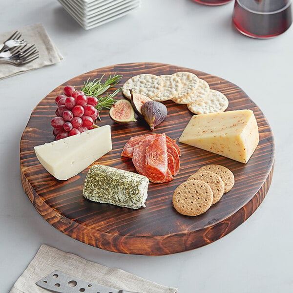 Front of the House ROOT 14" Round Carbon Wood Serving Board – item 957SPT062DWW