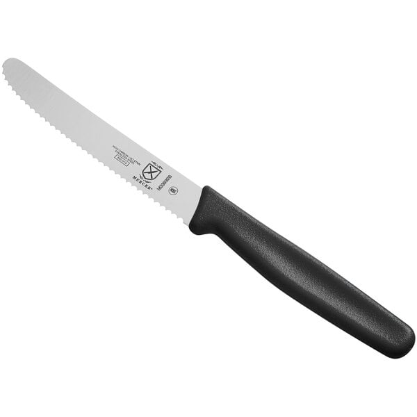 Mercer Culinary M33932B 4 1/4" Serrated Knife w/ Guard – item 470M33932B