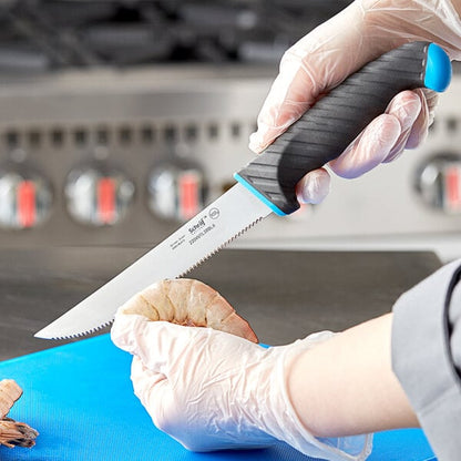 Schraf 6" Serrated Utility Knife w/ TPRgrip Handle – item 220VUTLSRBL6 image 2