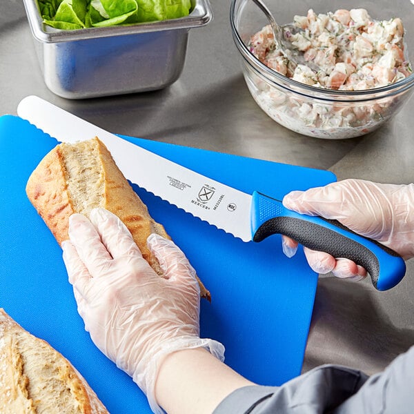 Mercer Culinary M23210BL Bread Knife w/ Blue Handle – item 470M23210BL image 2