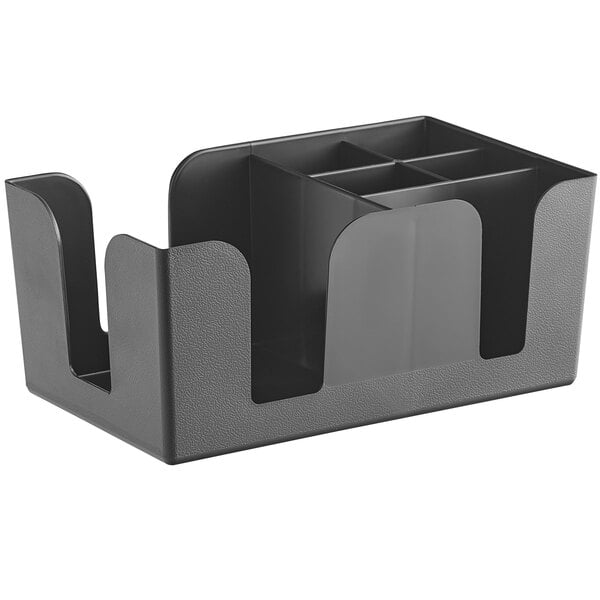 Tablecraft Black Plastic Bar Condiment Caddy Organizer 101 – item 808101