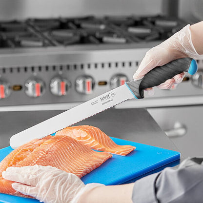 Schraf 12" Serrated Slicing Knife w/ TPRgrip Handle – item 220VSLSRBL12 image 2