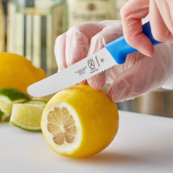 Mercer Culinary M33932BLB 4 Knife w/ Guard & Blue Handle – item 470M33932BLB image 2