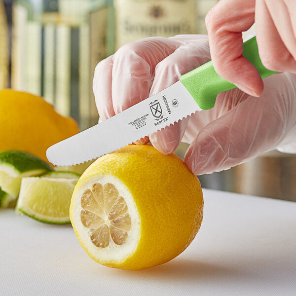 Mercer Culinary M33932GRB 4 Knife w/ Guard & Green Handle – item 470M33932GRB image 2