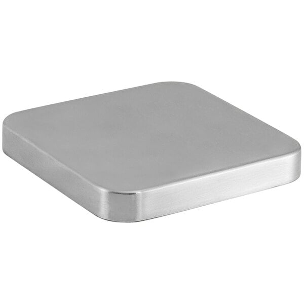 4 Colorsroom360 4" Brushed Stainless Square Serving Plate – item 957030BSS23