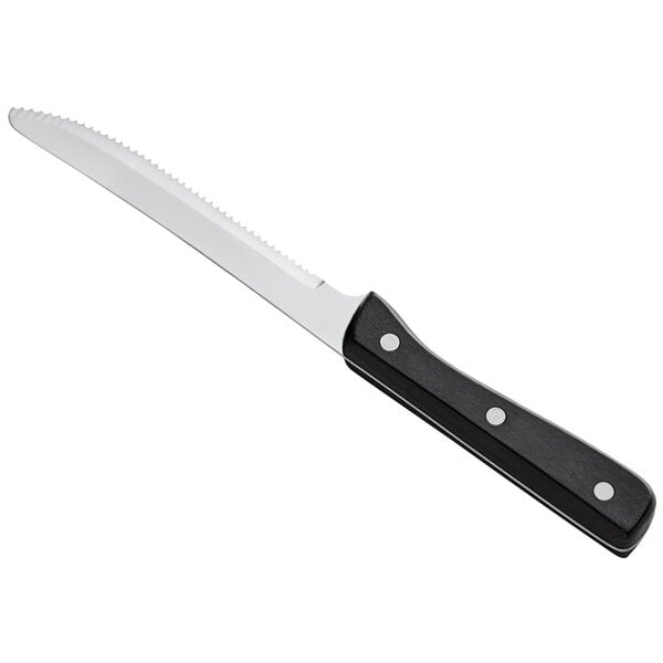 Choice 4 3/4" Steak Knife w/ Black Bakelite Riveted Handle – item 17610304