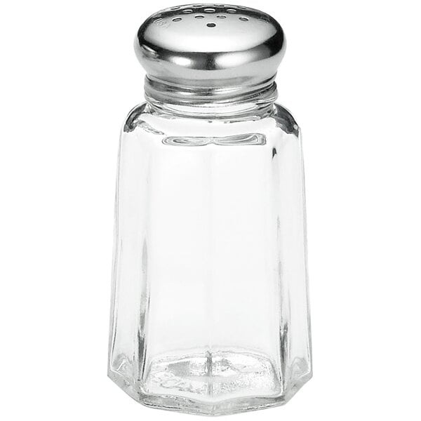 Tablecraft 1 oz. Paneled (Salt & Pepper) Shaker w/ Top – item 808150S