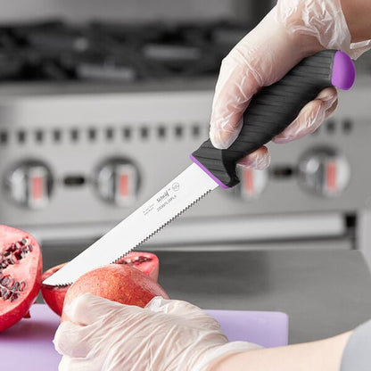 Schraf Utility Knife w/ Purple Allergen-Free TPRgrip Handle – item 220VUTLSRPL6 image 2