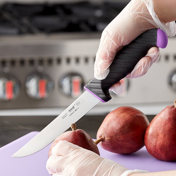 Schraf Utility Knife w/ Purple Allergen-Free TPRgrip Handle – item 220VUTLSMPL6 image 2