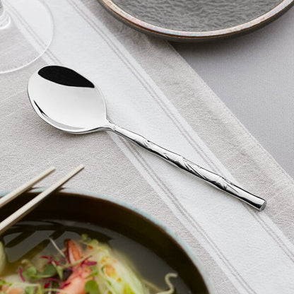 Acopa Heika 6 3/4" 18/10 X-Heavy Bouillon Spoon – item 267860802 image 2