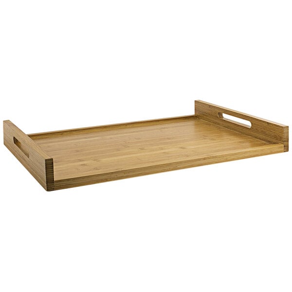 2Caseroom360 Bamboo 26" x Serving Tray w/ Straight Handles – item 957RRT022BBB
