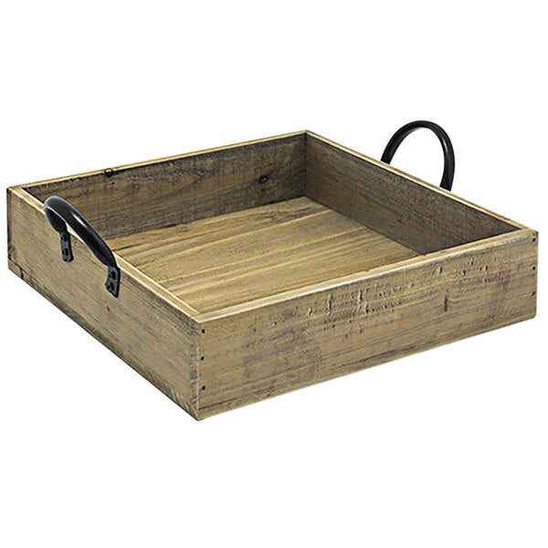 4Caseroom360 Asheville 9 3/4" x 2 1/4" Rustic Serving Tray – item 957SPT059NAW