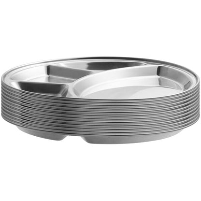 Choice 12 1/2" Ambidextrous 4 Compartment Thali Plate – item 176CTRYRN4SS image 2