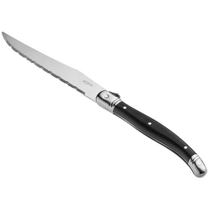 Acopa 4 1/2" Steak Knife w/ Black Polypropylene Euro Handle – item 26730201