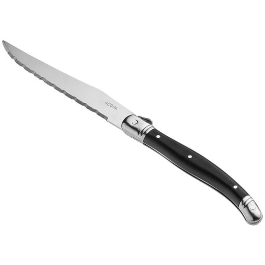 Acopa 4 1/2" Steak Knife w/ Black Polypropylene Euro Handle – item 26730201