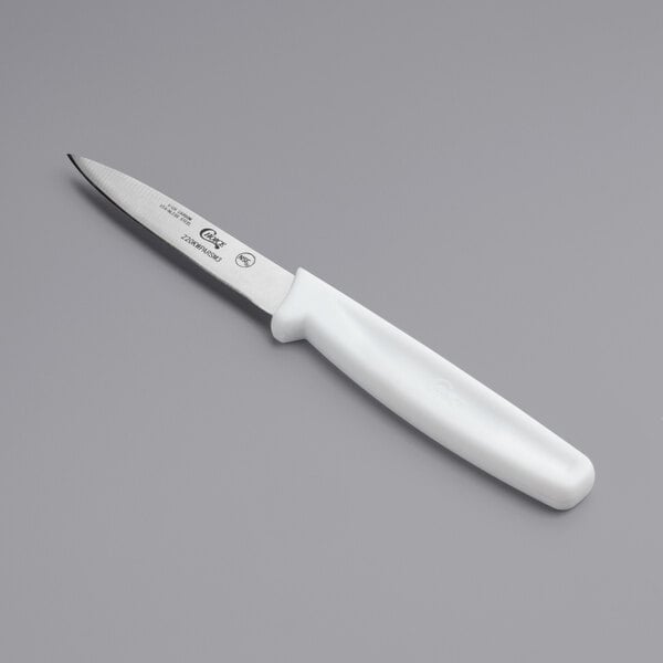 Choice 3" Smooth Edge Paring Knife w/ White Handle – item 220KWPARSM3