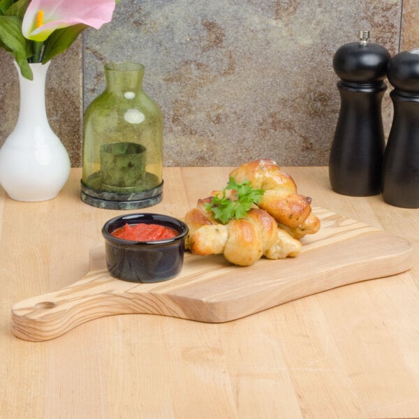 American Metalcraft 15 1/2" x 7" Olive Wood Serving Board – item 124OWP157