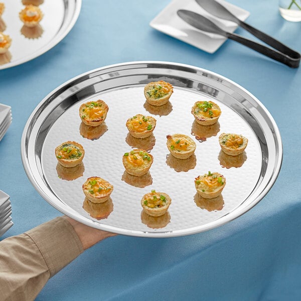 2 FinishesAcopa 15" Stainless Catering Tray Serving Platter – item 553TRHS15 image 2