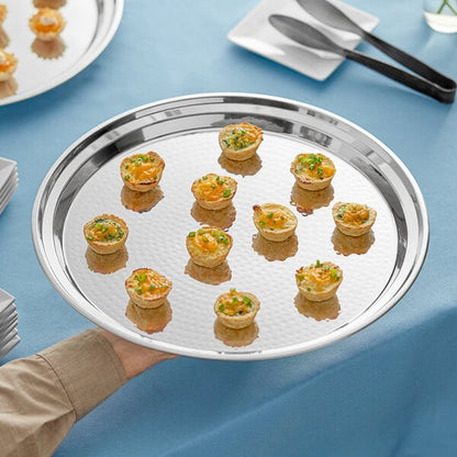 2 FinishesAcopa 15" Stainless Catering Tray Serving Platter – item 553TRHS15 image 2