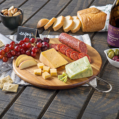 Tablecraft Acacia Round Display Cutting Board – item 808ACAMR12