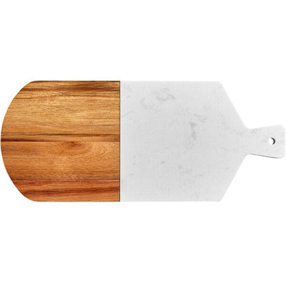 Acopa 14" x 7" Acacia Wood and Serving Board w/ Handle – item 303SBMW167 image 2