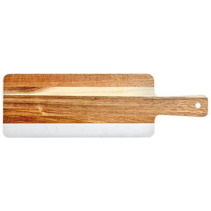 Acopa 12" x 5" Acacia Wood and Serving Board w/ Handle – item 303SBMW165 image 2