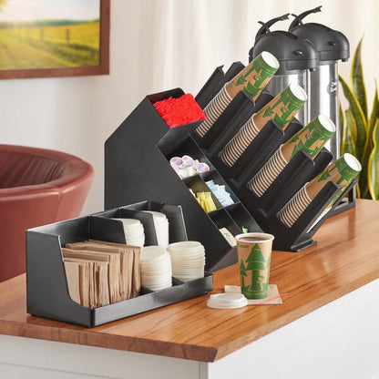 Choice Black Plastic Coffee Organizer Condiment Station Set – item 176CTOSTATN1 image 2