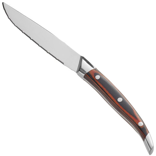 Acopa 4 3/4" Steak Knife w/ Natural Finish Wood Handle – item 26730502