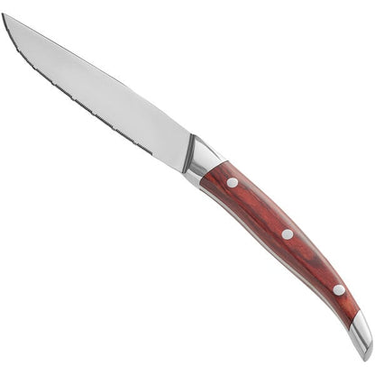 Acopa 4 3/4" Steak Knife w/ Cherry Finish Wood Handle – item 26730503