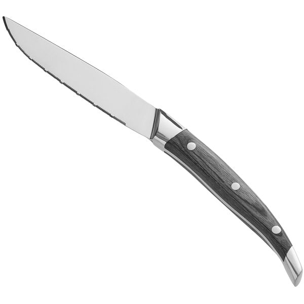 Acopa 4 3/4" Steak Knife w/ Gray Finish Wood Handle – item 26730504