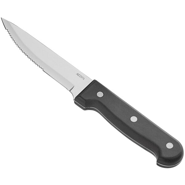 Acopa 4 3/4" Steak Knife w/ Jumbo Black Bakelite Handle – item 26720301