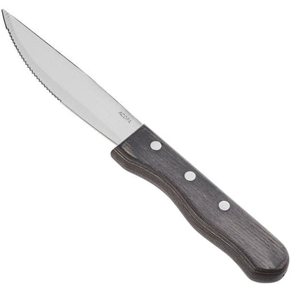 Acopa 4 7/8" Steak Knife w/ Jumbo Gray Wood Handle – item 26720404