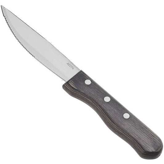 Acopa 4 7/8" Steak Knife w/ Jumbo Gray Wood Handle – item 26720404