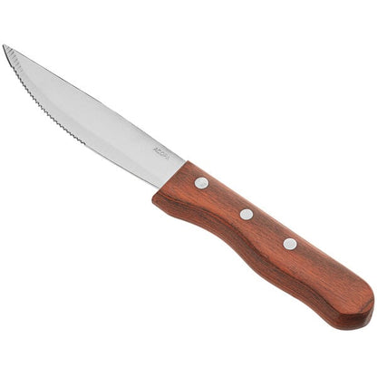 Acopa 4 7/8" Steak Knife w/ Jumbo Natural Finish Wood Handle – item 26720402